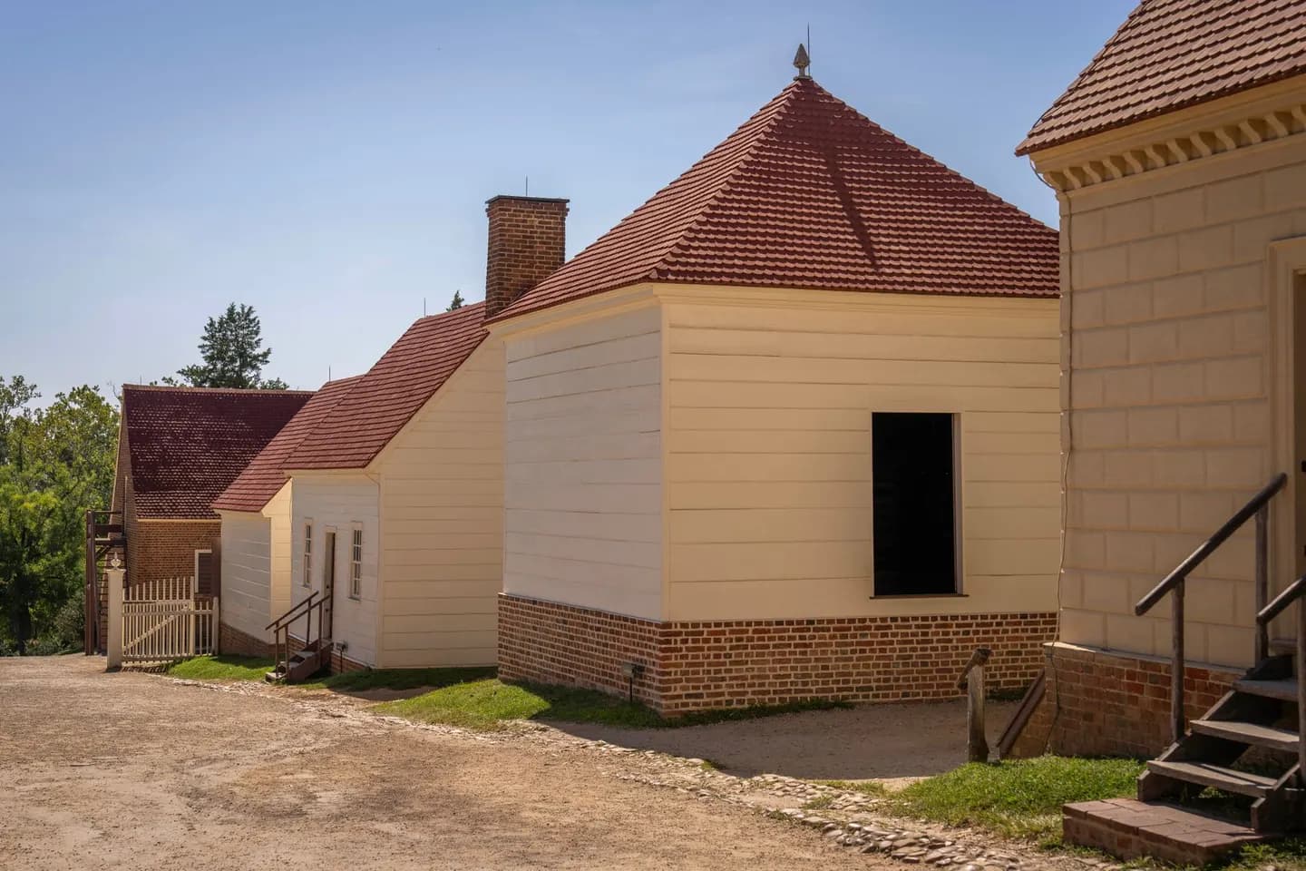 Colonial-style buildings at Mount Vernon, near Fort Hunt, Virginia