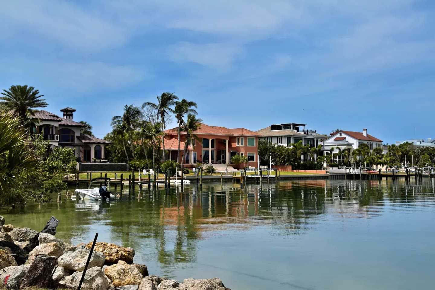 Luxury homes along the Sarasota waterfront, near Lakewood Ranch