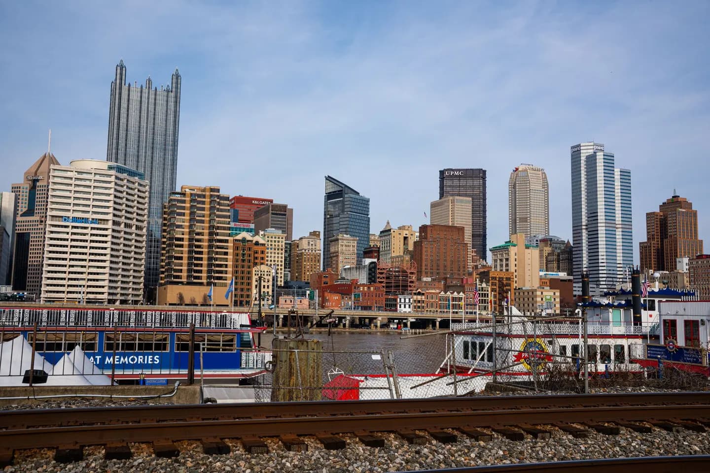 The Pittsburgh skyline from across the river