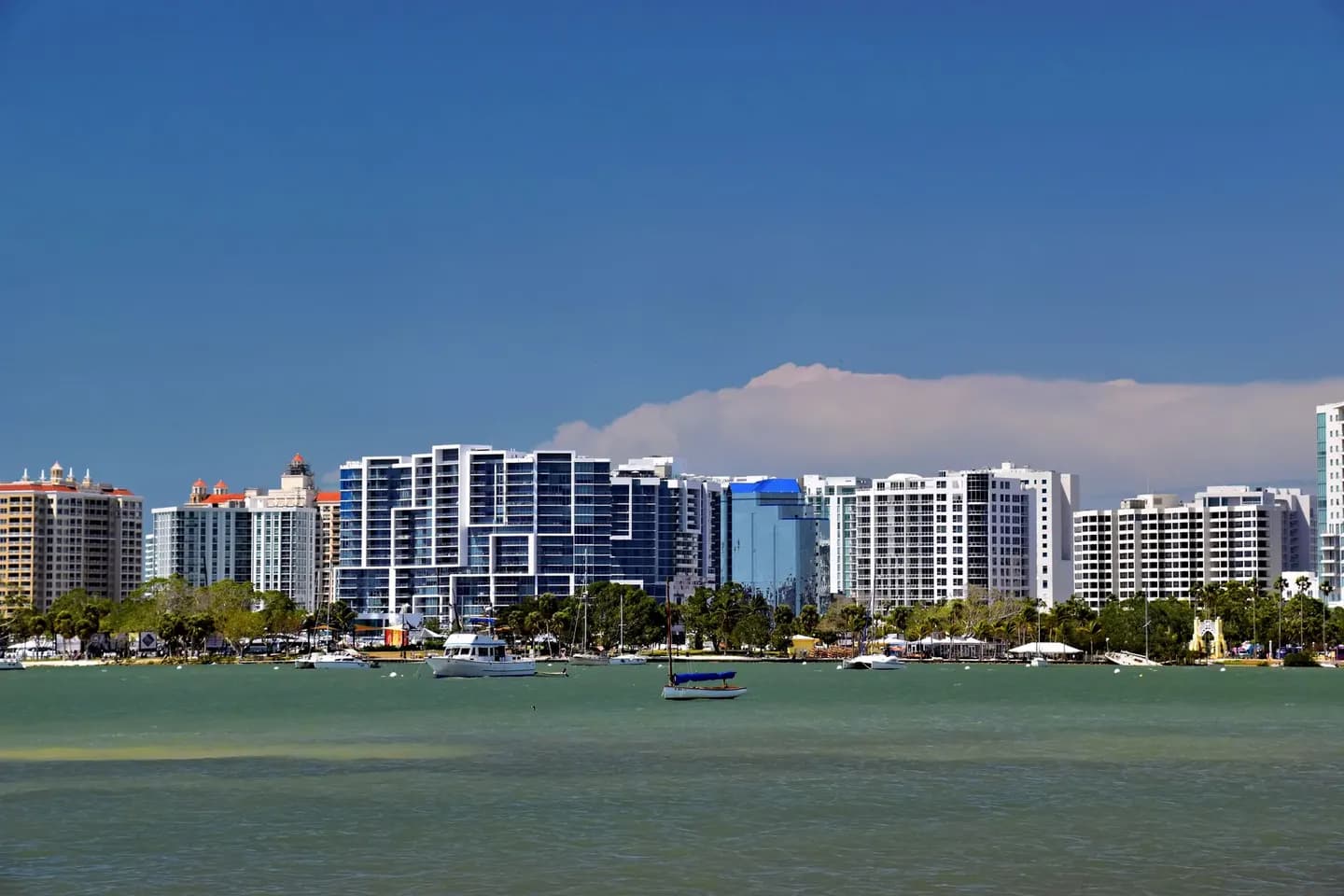 The Sarasota skyline from the bayfront